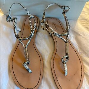 Coach Women’s snakeskin print Strappy Sandals Size 7